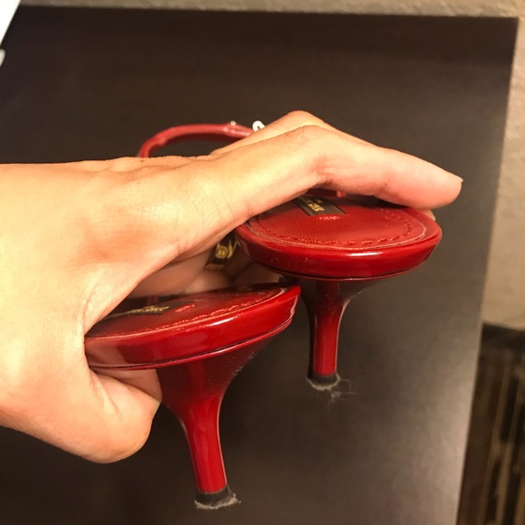 💯 Authentic Louis Vuitton red kitten heels - Picture 6 of 7